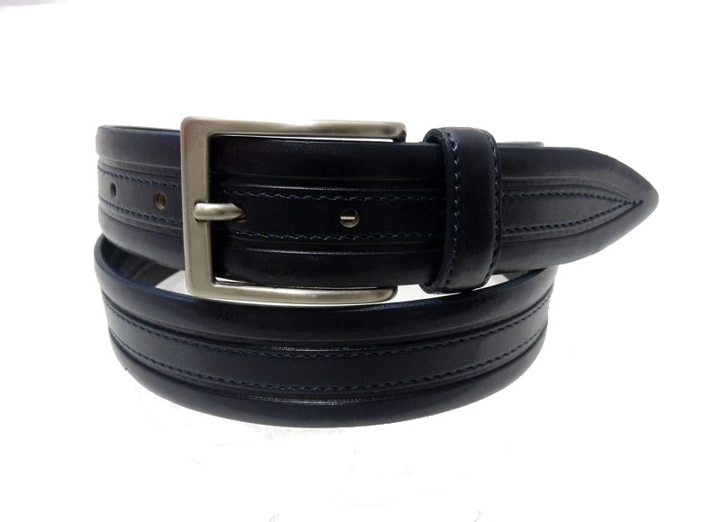 Cintura uomo bufalino - blu - 35mm